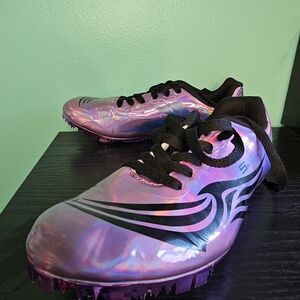 Thestron Purple Holographic Iridescent Track Spikes Size Eu 34 (kids 2.5-3)